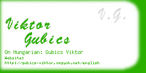 viktor gubics business card